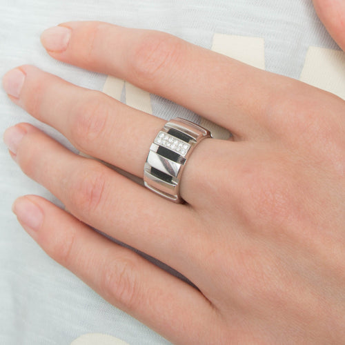 Bague 51 Bague Chaumet, “Class One”, or blanc, diamants 58 Facettes