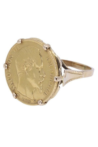 Bague BAGUE PIÈCE 20 FRANCS NAPOLÉON III 58 Facettes 074841