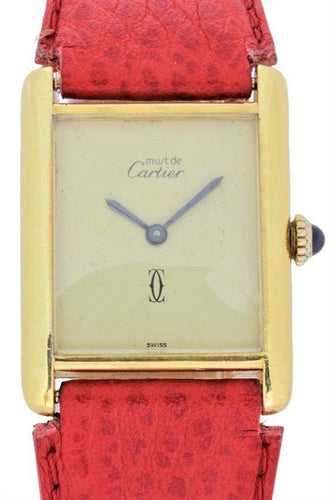 Montre CARTIER TANK MUST VERMEIL GRAND MODÈLE 58 Facettes 044191