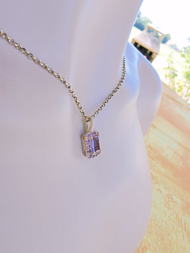 Pendentif Pendentif Améthyste Diamants Tourmalines 58 Facettes AA 1484