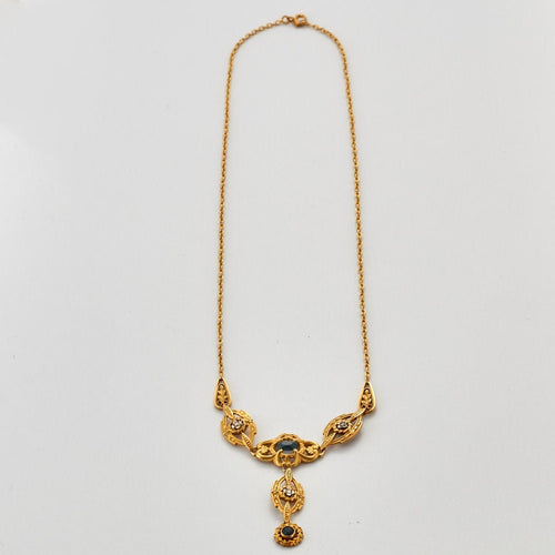 Collier Collier collerette Diamants Saphirs 58 Facettes