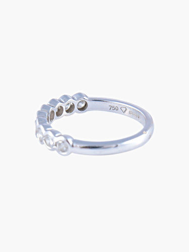 Bague Demi Alliance Or Gris 58 Facettes