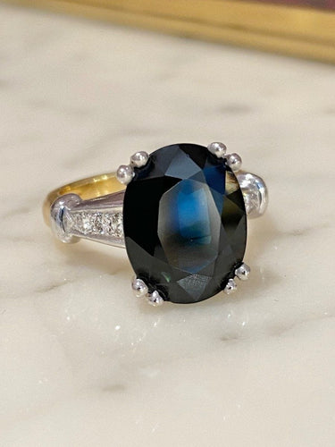Bague 55 Bague 2 Ors Saphir Diamants 58 Facettes