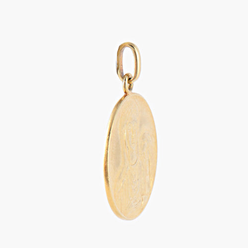 Pendentif Médaille Sainte-Anne et Vierge à l'enfant 58 Facettes