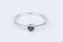 Bague Bague solitaire diamant fancy blue en or blanc 58 Facettes 53072-52-28