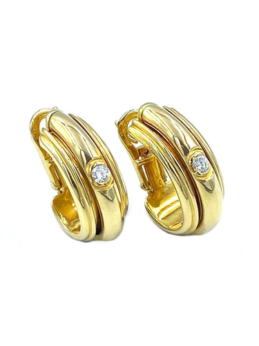 Boucles d'oreilles PIAGET. Boucles d’oreilles Possession or jaune et diamants 58 Facettes