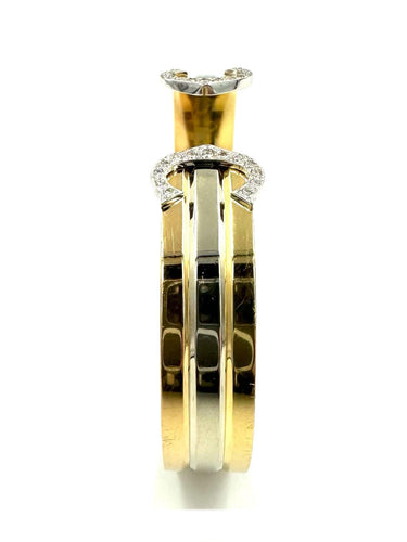 Bracelet CARTIER. Collection Double C, bracelet 3ors et diamants (full set) 58 Facettes