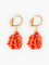Boucles d'oreilles Dormeuses en or jaune et corail 58 Facettes 836747