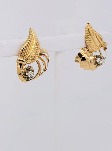 Boucles d'oreilles Boucles d'Oreilles Feuilles Diamants 0.5 Ct 58 Facettes