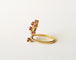 Bague 53 Bague Palme Or Jaune et Rubis 58 Facettes