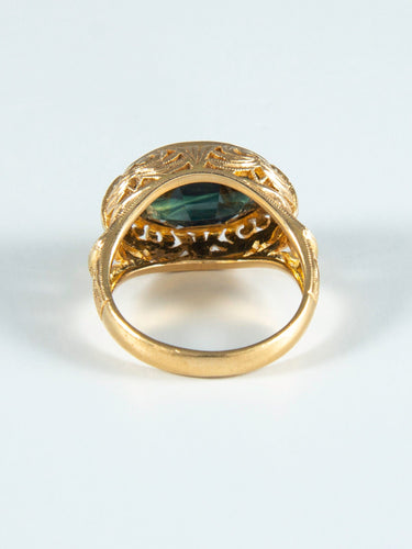 Bague 50 Bague or jaune et saphir 58 Facettes