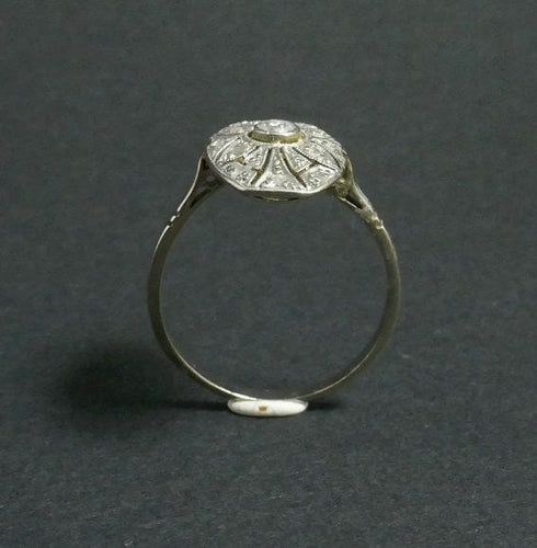 Bague 53 Bague Diamants, Or Blanc 58 Facettes