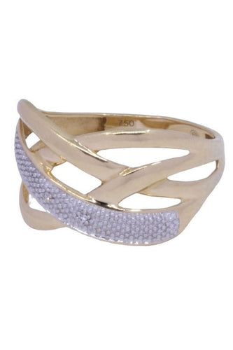 Bague BAGUE ENTRELACÉE DIAMANTS 58 Facettes 072081