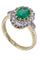 Bague 56 Bague Pompadour Or Platine Emeraude Diamants 58 Facettes 076821
