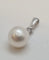 Pendentif Pendentif en Or blanc, perle de culture 58 Facettes