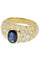 Bague BAGUE JONC SAPHIR ET DIAMANTS 58 Facettes 045771