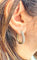 Boucles d'oreilles Créoles en or jaune, diamants synthétiques 58 Facettes