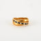 Bague 51 Bague en Or jaune, diamants & saphirs 58 Facettes