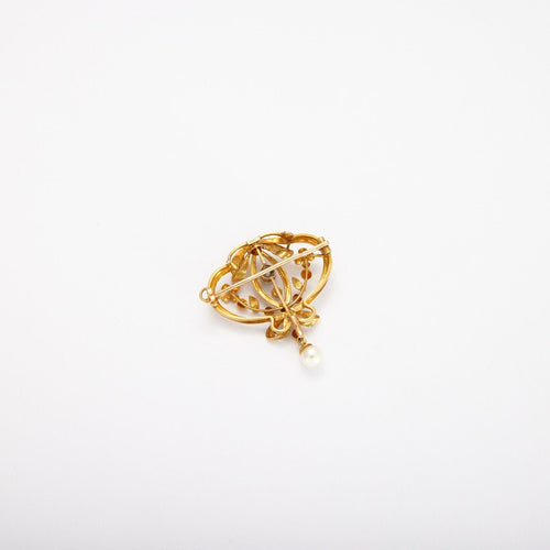 Broche Broche/Pendentif Diamant, perle 58 Facettes