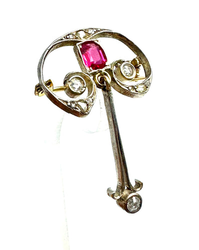 Pendentif Art Nouveau Diamonds Necklace 58 Facettes