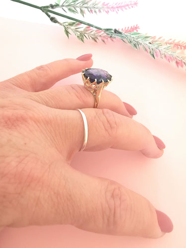 Bague Bague Grenat rhodolite violet 58 Facettes AA1609