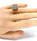 Bague 51 Bague 2 Ors pavée de Diamants 58 Facettes AB225