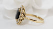 Bague Bague or jaune doublet corindon et diamants 58 Facettes 30763