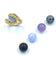 Bague 53 GILBERT ALBERT. Bague or jaune et billes interchangeables 58 Facettes