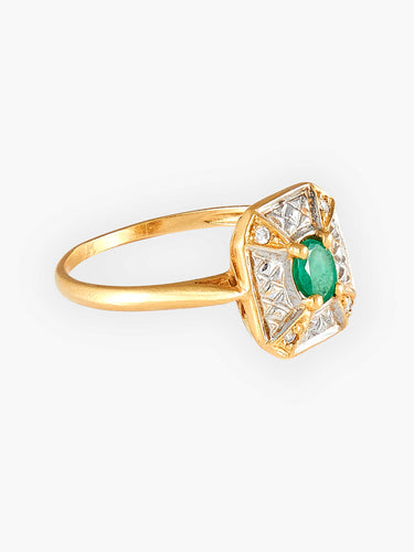 Bague 58.5 Bague Emeraude et Diamants 58 Facettes HS19736