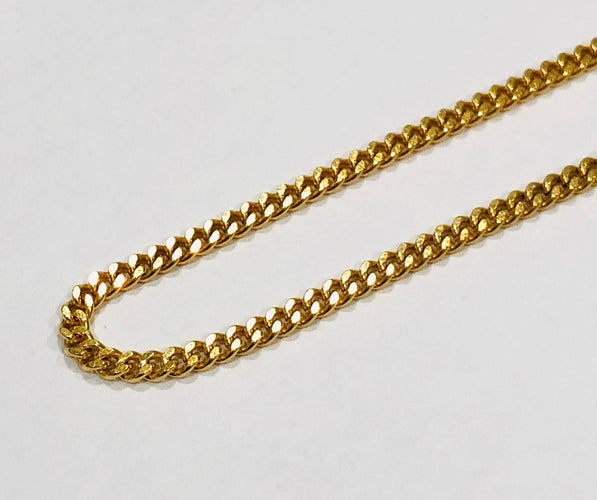Collier Chaine maille gourmette en or jaune 18k 58 Facettes