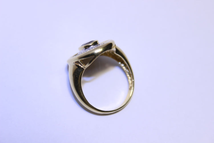 Bague 53 Bague Diamants et Saphir 58 Facettes