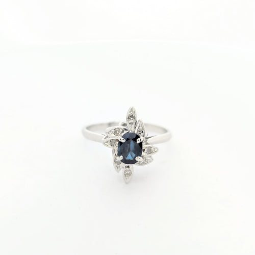 Bague 53 Bague florale Diamants Saphir 58 Facettes 27209