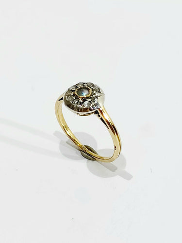 Bague 49.5 Bague Or Argent Diamants Et Perles 58 Facettes 3087/1
