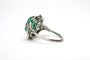 Bague 53.5 Bague style Art Déco Platine Diamants et Emeraude 58 Facettes