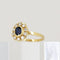 Bague 54 Bague marguerite saphir et diamants 58 Facettes Alpers