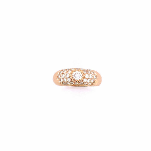 Bague Bague jonc en Or jaune & Diamants 58 Facettes