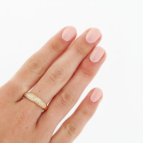 Bague 55 Bague Or jaune Diamants 58 Facettes REF 10036/16