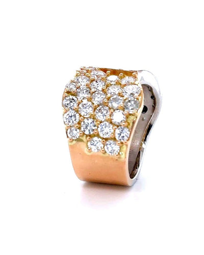 Bague Bague Bicolore 18kt. élégance Diamants 58 Facettes