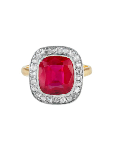 Bague Bague Art Déco 2 Ors Diamants 58 Facettes