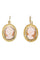 Boucles d'oreilles DORMEUSES OR JAUNE CAMÉES 58 Facettes 077711