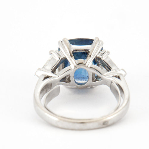 Bague 50 Bague Saphir Ceylan Diamants Or blanc 58 Facettes 1