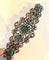 Bracelet Exceptionnel bracelet XIXe diamants, émeraudes, or et argent 58 Facettes