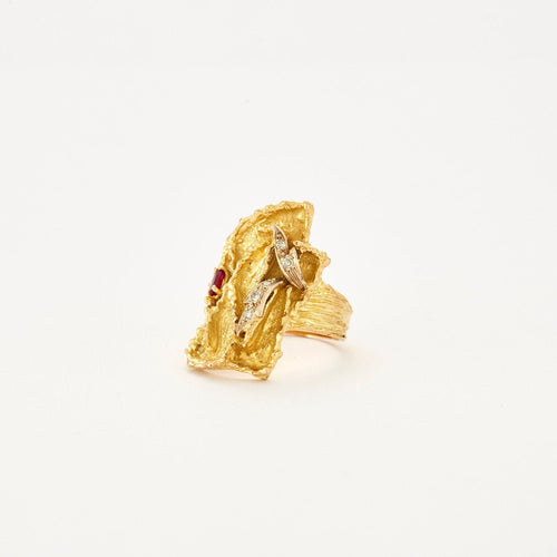 Bague 52 Bague d'artiste Diamants Rubis 58 Facettes 231509