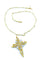 Collier GILBERT ALBERT. Croix en or jaune et diamants 58 Facettes