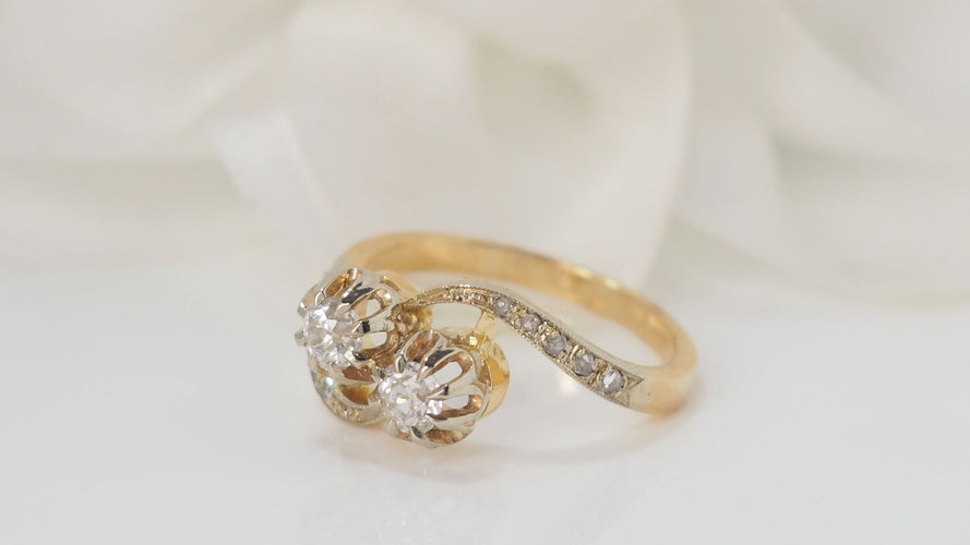 Bague 52.5 Bague Toi Et Moi en Or Jaune & Diamants 58 Facettes 32049
