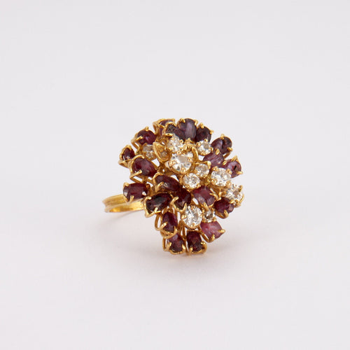 Bague 52 Bague cocktail Rubis et Diamants 58 Facettes