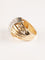 Bague 59 Bague en or jaune, platine et diamants 58 Facettes