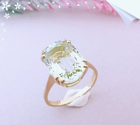 Bague Bague Béryl vert Or Jaune 58 Facettes AA 1516