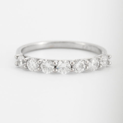 Bague 54.5 Demie alliance 7 Diamants 0.70ct 58 Facettes EL2-112