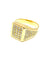 Bague Bague homme en or jaune et pavage de diamants 58 Facettes